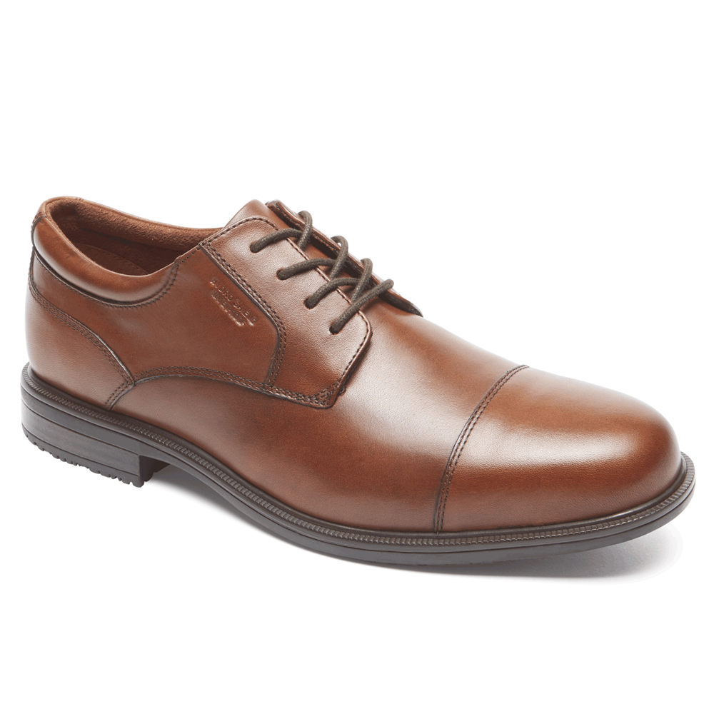 Rockport Pen Sko Herre Brune - Essential Details Ii Cap Toe - QHPO59167